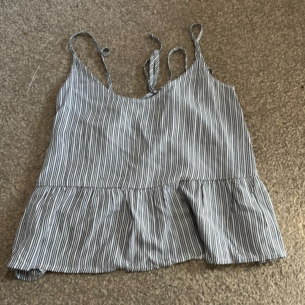 striped flowy tank